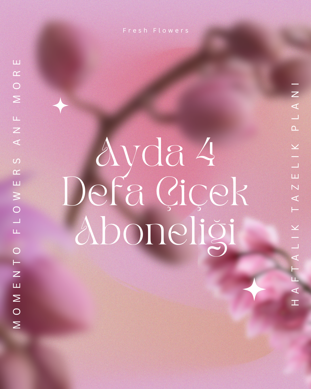 Ayda 4 Defa Çiçek Aboneliği