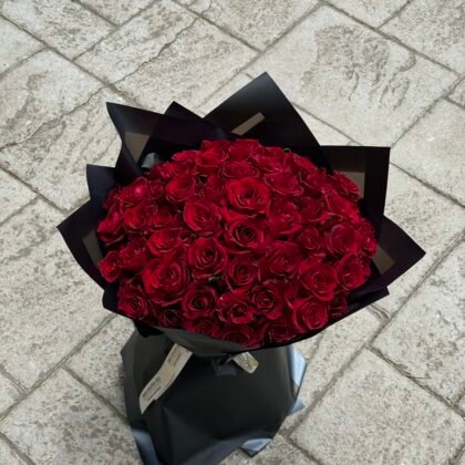 50 Kırmızı Gül Buketi